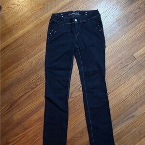 Rue21 Women's Dark Blue Straight Leg Jeans